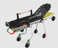 Băng ca tự động xếp lên xe cứu thương có khoang chứa ván cố định cột sống - Model: CARRERA PRO